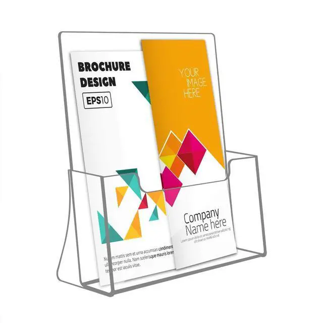 Alt view image 9 of 12 - 6 Pack Acrylic Brochure Holder 8.5 x 11 inches, Clear Acrylic Literature Holder Plastic Flyer Display Stand, Acrylic Countertop Organizer for Magazine, Pamphlet, Booklets, Menu, Journals