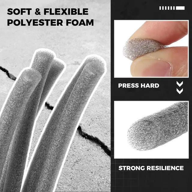 Alt view image 11 of 14 - 1 Roll 1 Inch X 50 ft Foam Backer Rod for Gaps Joints,Gray | Caulk Saver Concrete Crack Filler, Weather Stripping Seal, Door Window Insulation, Backing Rod Expansion Joints