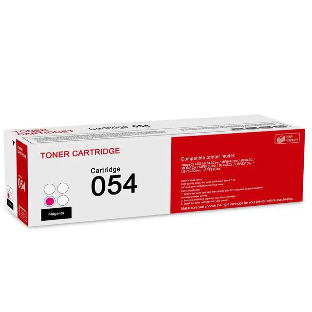 Alt view image 2 of 2 - 1 Pack 054 3022C001 Magenta Toner Cartridge: Compatible CRG-054 Replacement for Canon imageCLASS MF642Cdw MF644Cdw MF640C MF641Cw MF643Cdw MF645Cx LBP621Cw LBP623Cdw LBP622Cdw Printer