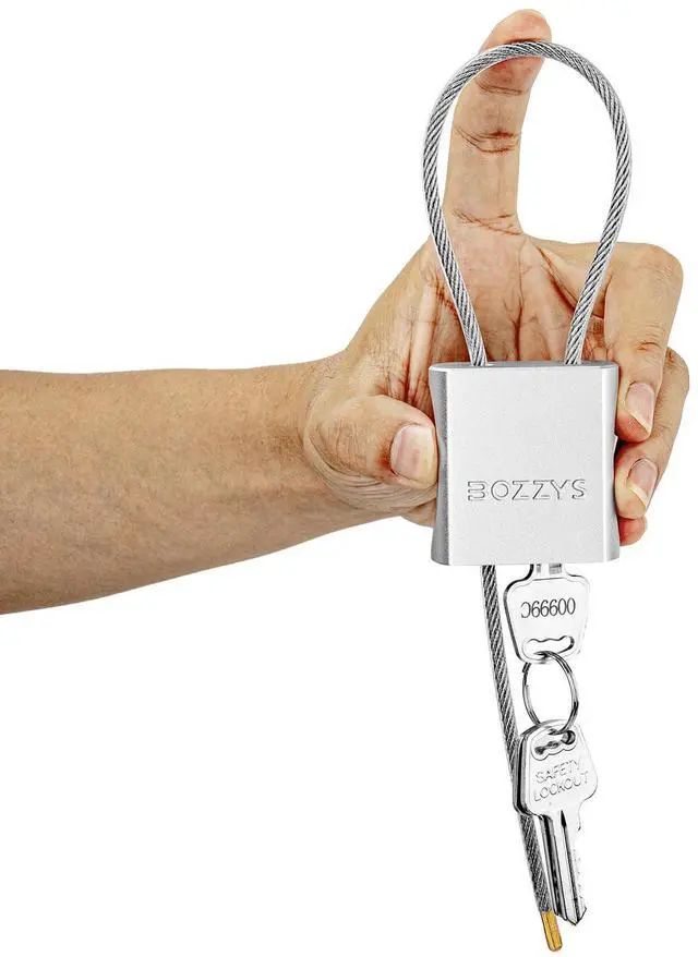 Alt view image 8 of 14 - Cable Padlock with 3 Keys | L 1.15ft(0.35m),D 1/6in(4mm) Adjustable Steel Cable Lock | Aluminum Locks for Bikes, Gate, Lockers & Outdoor Gear | Weatherproof & Silver