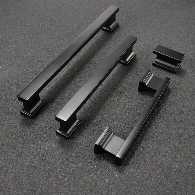 Alt view image 11 of 14 - 10 Pack 5 Inch(128mm) Matte Black Cabinet Handles Black Kitchen Cabinet Pulls Cabinet Door Handles Kitchen Cabinet Hardware Cupboard Drawer Pulls Dresser Handles