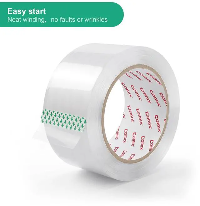 Alt view image 12 of 14 - Extra-Wide Crystal Clear Packing Tape for Dispenser Refill, 3" x 100 Yd/Per Roll, 2.6 Mil Thick, Fast Sealing of Large Boxes Packing, Shipping and Mailing, 12 Pack
