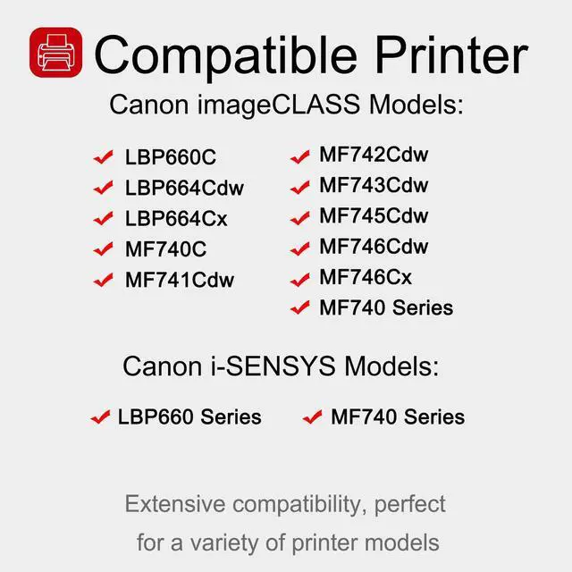 Alt view image 8 of 12 - 1 Pack 055 3013C001 Yellow Toner Cartridge: Compatible CRG-055 Replacement for Canon i-SENSYS LBP660 MF740 Series ImageClass LBP664Cdw LBP664Cx MF740C MF741Cdw MF743Cdw MF746Cdw MF740 Series Printer