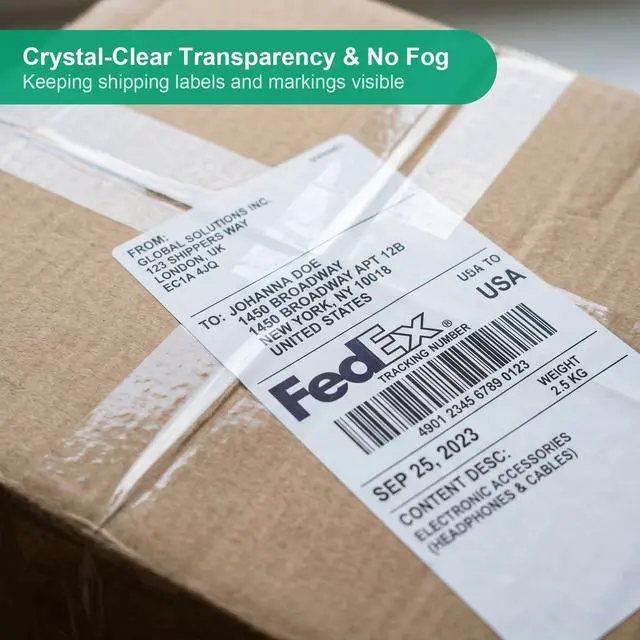 Alt view image 10 of 14 - Extra-Wide Crystal Clear Packing Tape for Dispenser Refill, 3" x 100 Yd/Per Roll, 2.6 Mil Thick, Fast Sealing of Large Boxes Packing, Shipping and Mailing, 12 Pack