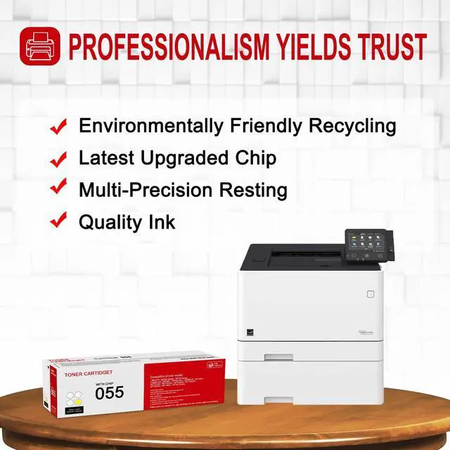 Alt view image 11 of 12 - 1 Pack 055 3013C001 Yellow Toner Cartridge: Compatible CRG-055 Replacement for Canon i-SENSYS LBP660 MF740 Series ImageClass LBP664Cdw LBP664Cx MF740C MF741Cdw MF743Cdw MF746Cdw MF740 Series Printer