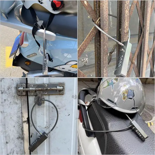 Alt view image 11 of 14 - Outdoor Fence Gate Lock Locker - Bike, Cable Chain, Combination Locks