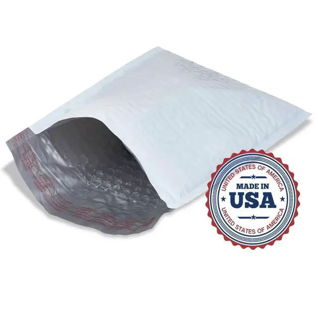 Alt view image 7 of 10 - 5 Poly Bubble Mailers 10.5X16 Inches Padded Envelope Mailer Waterproof Pack of 100, White