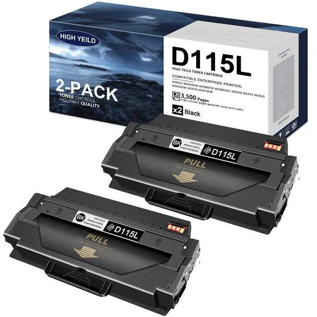 Alt view image 8 of 14 - MLT-D115L Black High Yield Toner Cartridge Replacement for Samsung d115L | 115L Toner for Xpress SL-M2880FW SL-M2830DW SL-M2820DW SL-M2870 SL-M2880XAC Printer Toner (2-Pack)