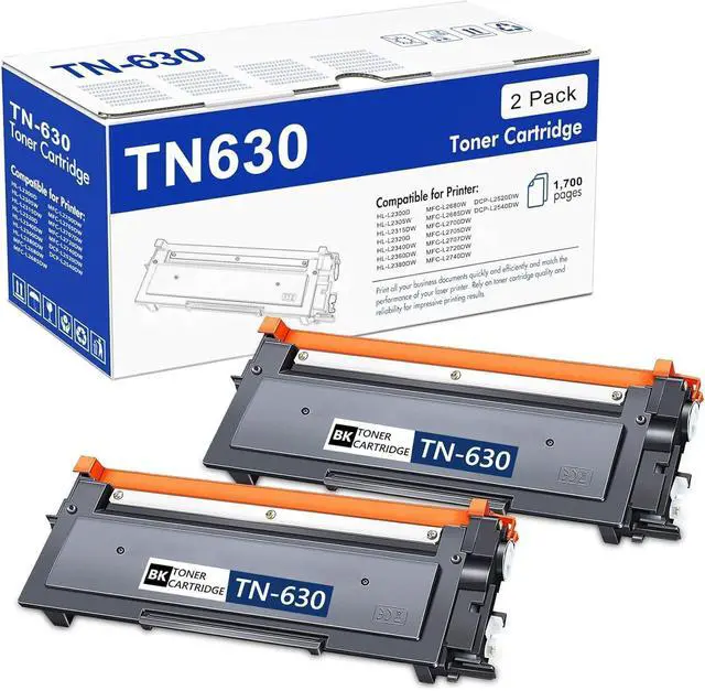 Alt view image 2 of 2 - TN630 Toner Cartridge Replacement for Brother TN-630 Toner Cartridge Black High Yield Work with HL-L2300D HL-L2380DW HL-L2320D DCP-L2540DW MFC-L2700DW MFC-L2685DW 2 Pack