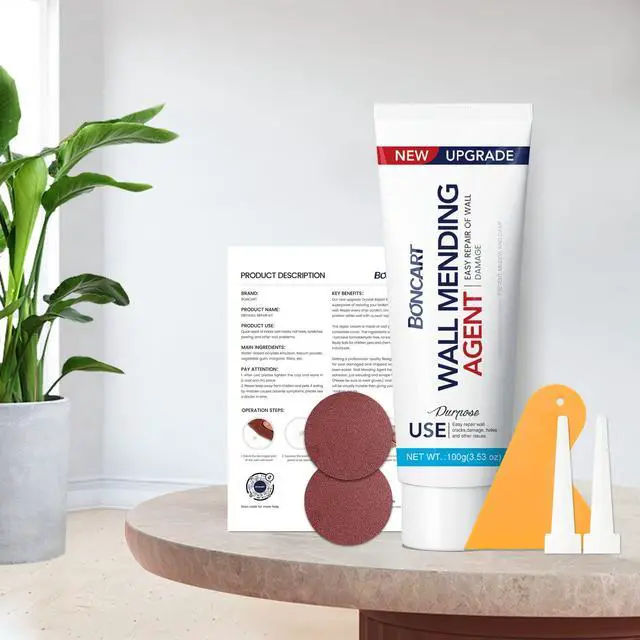 Alt view image 14 of 14 - Drywall Repair Kit, 2-Pack Wall Mending Agent, Wall Spackle with Tools | Includes Scraper and Sandpaper. For Wall Surface Hole Fill, Quick And Easy Solution