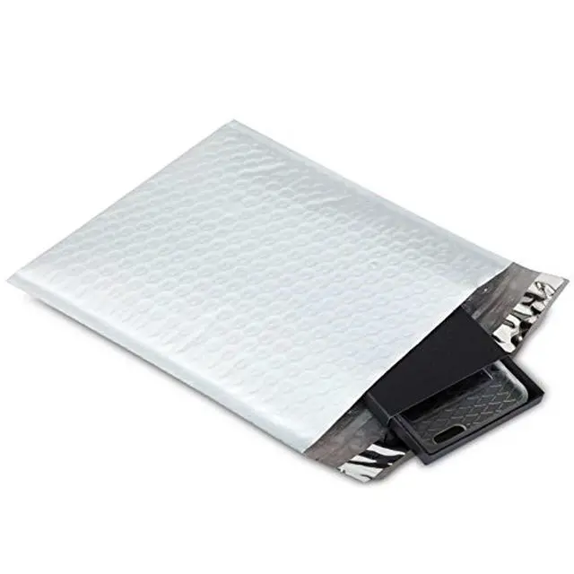 Alt view image 10 of 10 - 5 Poly Bubble Mailers 10.5X16 Inches Padded Envelope Mailer Waterproof Pack of 100, White