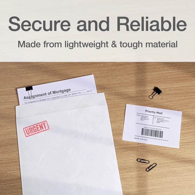 Alt view image 13 of 14 - Self-Seal Mailers, Self-Sealing Envelopes, Made with DuPont Tyvek Material, 14 lb., Puncture, Tear and Moisture Resistant, White, 10" x 13", 100 per Box (1016970)