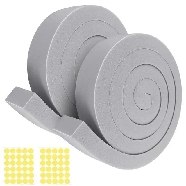 Alt view image 8 of 14 - 2Pcs 2" x 1" x 6.5Ft AC Window Seal Kit with Adhesive, Gray Foam Strips for Air Conditioner Window Weather Stripping, Window Units, Doors and Windows Insulation, Energy Saving & Dustproof