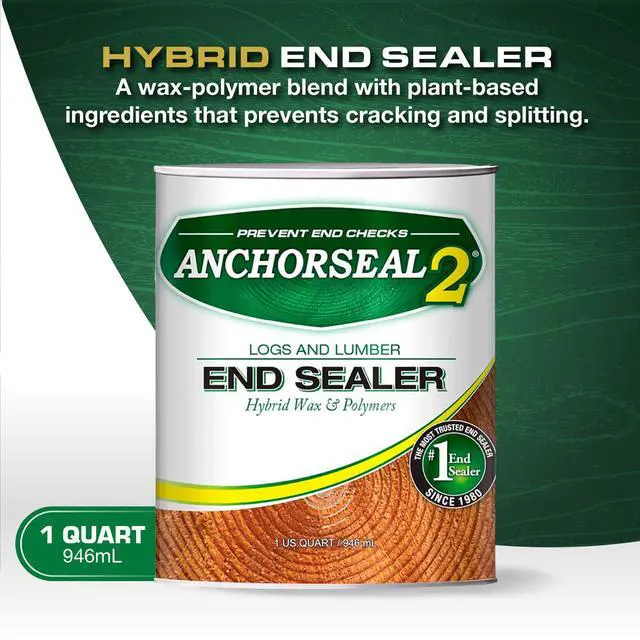 Alt view image 8 of 12 - Log and Lumber End Grain Sealer, Prevents Checking, 1 Quart | Prevents up to 90% of end-checks, Green wood sealer, For turning blanks & bowls