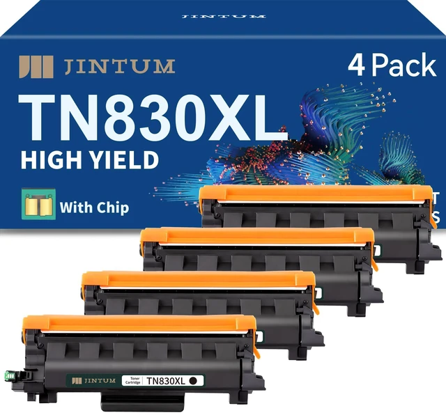 Alt view image 7 of 12 - TN830XL Toner Cartridge Compatible with Brother TN830 TN830XL Toner Cartridge for Brother HL-L2460DW DCP-L2640DW HL-L2405W MFC-L2820DW HL-L2400D Printers (High Yield, 4-Pack)