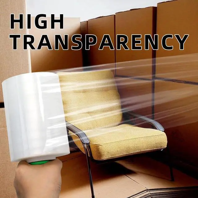 Alt view image 9 of 12 - Clear Shrink Wrap Film 5" x 1000ft Roll, 80 Gauge Thick Cling Plastic Wrap for Moving, Pallet Wrap, Self Adhering Packaging Heavy Duty Shrink Film, 10 Pack Refill