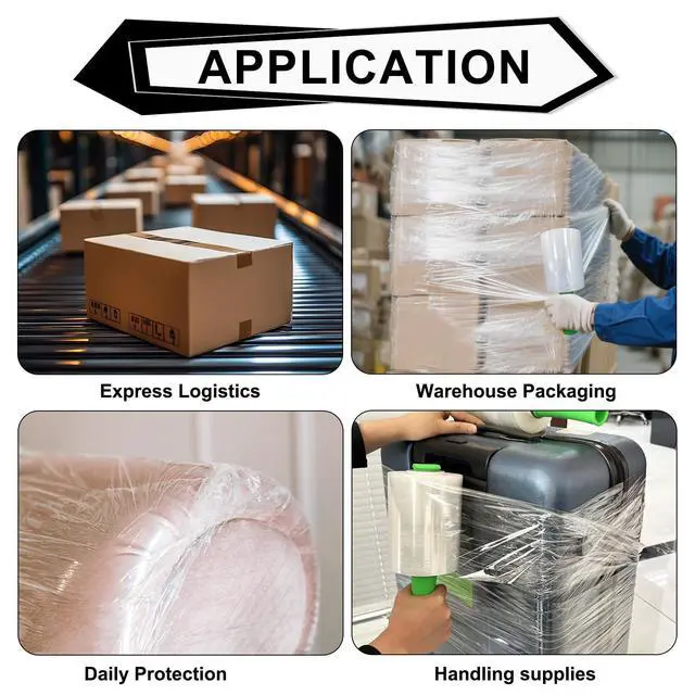 Alt view image 11 of 12 - Clear Shrink Wrap Film 5" x 1000ft Roll, 80 Gauge Thick Cling Plastic Wrap for Moving, Pallet Wrap, Self Adhering Packaging Heavy Duty Shrink Film, 10 Pack Refill