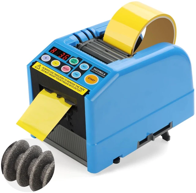 Alt view image 8 of 14 - Upgraded Ceramic Roller Automatic Tape Dispenser, Dual Ribbon Cutting Machine, Adjustable 6-60mm Width 5-999mm Length, Electric Tape Cutter for Business, Shipping, Home & Daily Use