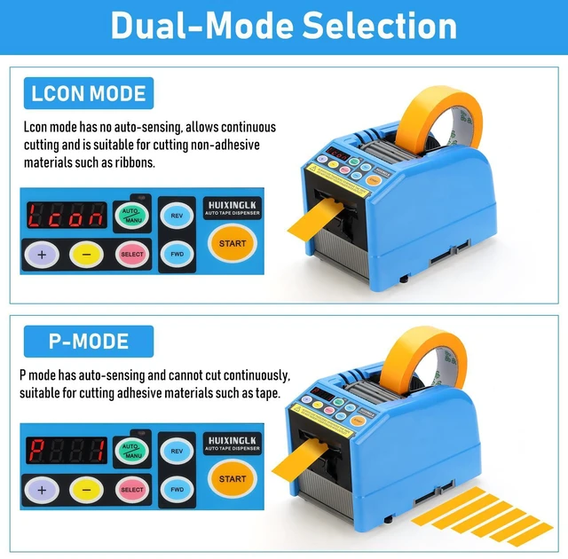 Alt view image 12 of 14 - Upgraded Ceramic Roller Automatic Tape Dispenser, Dual Ribbon Cutting Machine, Adjustable 6-60mm Width 5-999mm Length, Electric Tape Cutter for Business, Shipping, Home & Daily Use