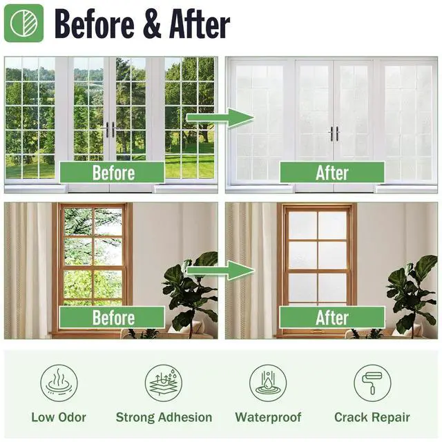 Alt view image 11 of 14 - Frosted Glass Paint for Window - Window Privacy Paint, Waterproof & UV Resistant, Frosted Glass Spray, for Bathroom, Kitchen, Room, Sliding Door, 16oz (with tools)