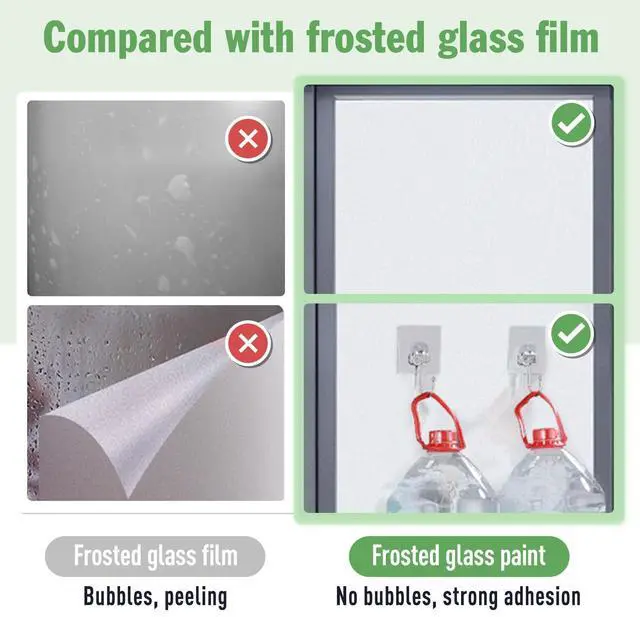 Alt view image 10 of 14 - Frosted Glass Paint for Window - Window Privacy Paint, Waterproof & UV Resistant, Frosted Glass Spray, for Bathroom, Kitchen, Room, Sliding Door, 16oz (with tools)