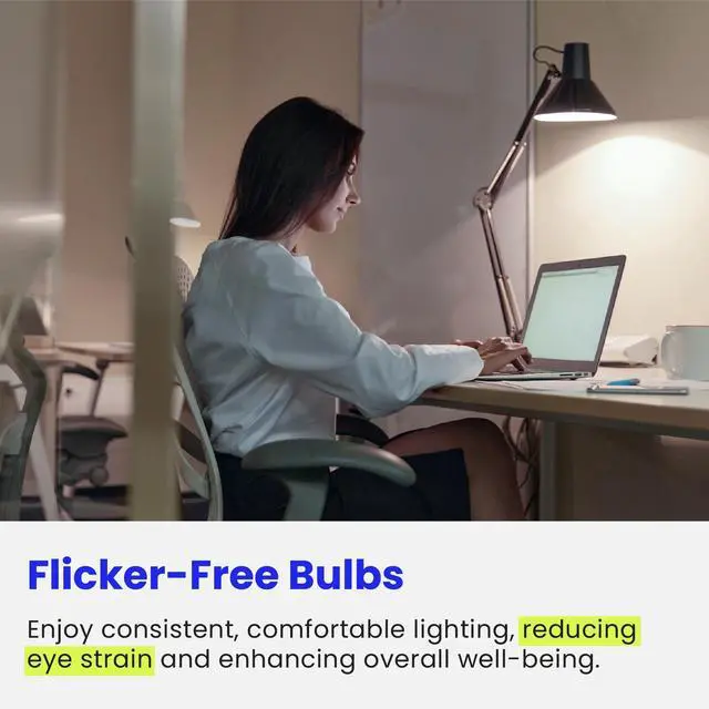 Alt view image 13 of 14 - A19 LED Light Bulb, 60W Equivalent, E26 Medium Base, 800 Lumen, 3500K Neutral White Light, Indoor/Outdoor General-Purpose Light Bulbs, 11,000-Hour, A800/835/10KLED/10, 10 Pack