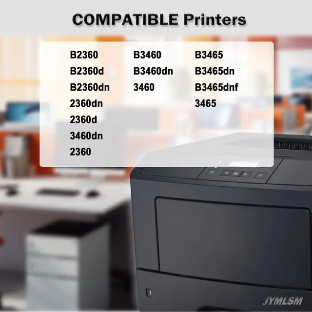 Alt view image 9 of 14 - B2360 Toner Cartridge 2 Pack Compatible with Dell B2360 B2360d B2360dn B2365 B3465dnf B3460 B3460dn B3465dn Printers, M11XH 331-9805 Toner Cartridge (8,500 Pages)