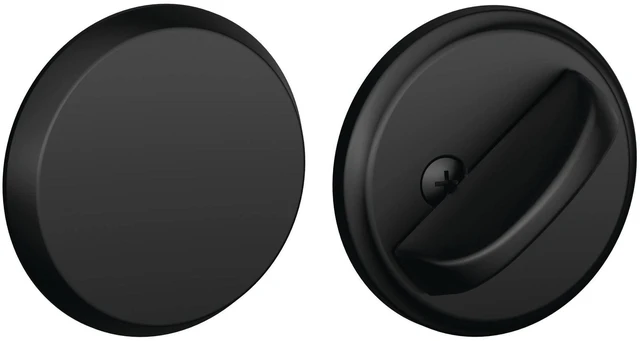 Alt view image 2 of 2 - B81 622 Deadbolt with Standard Trim, Non-Keyed One Sided Deadbolt, Highest Residential Security, Matte Black