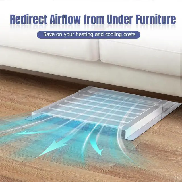 Alt view image 11 of 14 - 2 Pcs Magnetic Air Vent Extender for Under Furniture, Up to 28" | Upgraded Thick PET Material, Deflectors For Home Floor, Fits 10 to 12 Inch Registers, Extends Up to 28 Inch Long