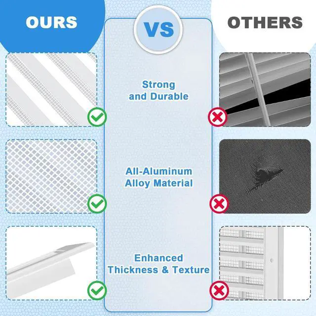 Alt view image 10 of 14 - 12" x 18" Aluminum Alloy Gable Vent, Never Rust Gable Vents for Shed, Reducing Indoor Temperature - Ideal for Wall, Attic, Shed, Door, and Shipping Container, Vent Opening: 10" x 16"