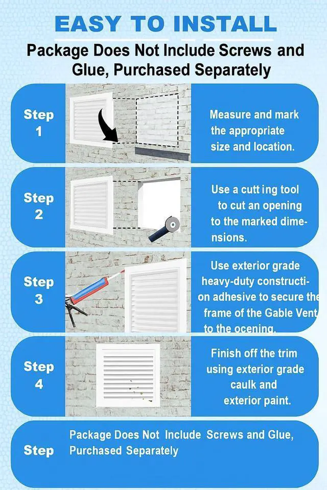 Alt view image 13 of 14 - 12" x 18" Aluminum Alloy Gable Vent, Never Rust Gable Vents for Shed, Reducing Indoor Temperature - Ideal for Wall, Attic, Shed, Door, and Shipping Container, Vent Opening: 10" x 16"