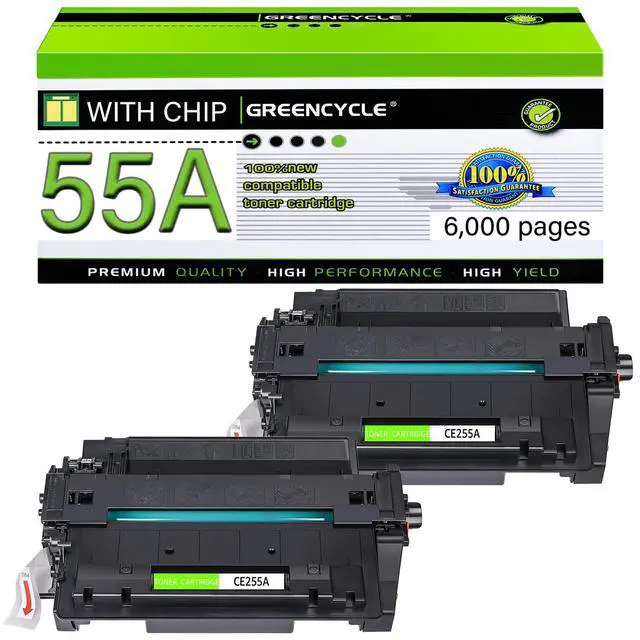 Alt view image 8 of 14 - 55A Toner Cartridge Compatible Replacement for HP 55A CE255A | Works with LaserJet P3015 P3015dn P3015d Pro 500 MFP M521dn M521dw Printer (Black, 2-Pack)