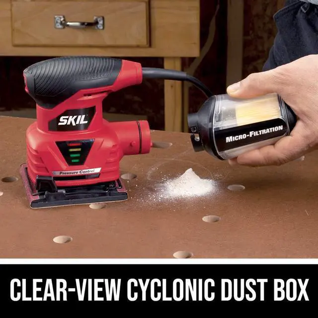 Alt view image 9 of 12 - 2.0 Amp 1/4 Sheet Palm Sander with Pressure Control - 7292-02