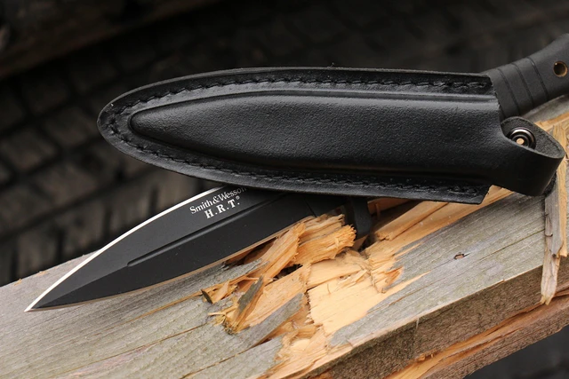 Alt view image 12 of 12 - 9" H.R.T Double Edged Boot Knife with High Carbon Stainless Steel Blade