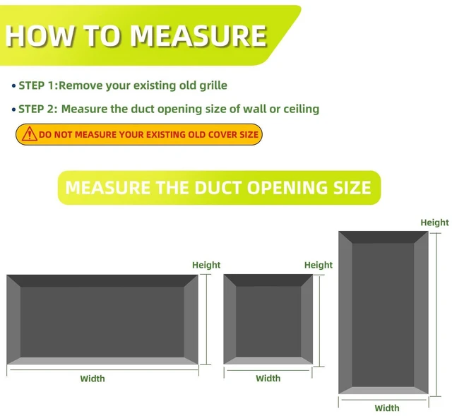 Alt view image 9 of 14 - 24x12 Return Air Grille for 24"W x 12"H Duct Opening,Return Air Vent Cover | Steel Wall AC HVAC Air Vent Cover Grill HVAC Cold Air Intake Grille Without Filter House,Outer Dim:25.75"W X 13.75"H