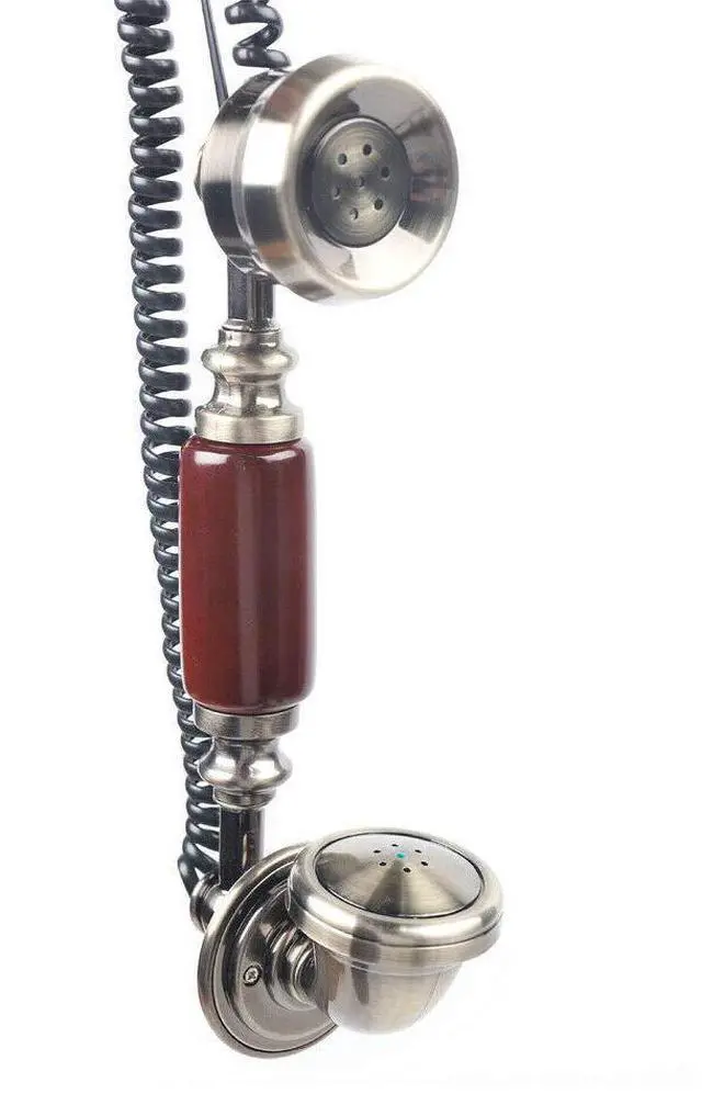 Alt view image 12 of 14 - Royal Vintage Telephone Antique Desk Phone Corded Retro Phone Rotary Antique Dial Handset Corded Desk Home Office Vintage Decorative Telephone (Bronze)