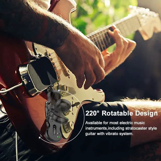 Alt view image 10 of 14 - LEKATO 5.8Ghz Wireless Guitar System 4 Channels Audio Digital Guitar Transmitter Receiver