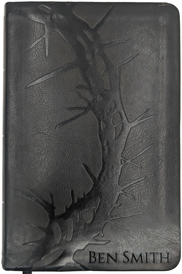 Alt view image 6 of 10 - Personalized KJV Large Print Personal Size Reference Bible | Custom Engraved Name with Crown of Thorns | Easy-to-read Study Bible | Christian Gift for Men, Women, and Kids (Personalized Name)