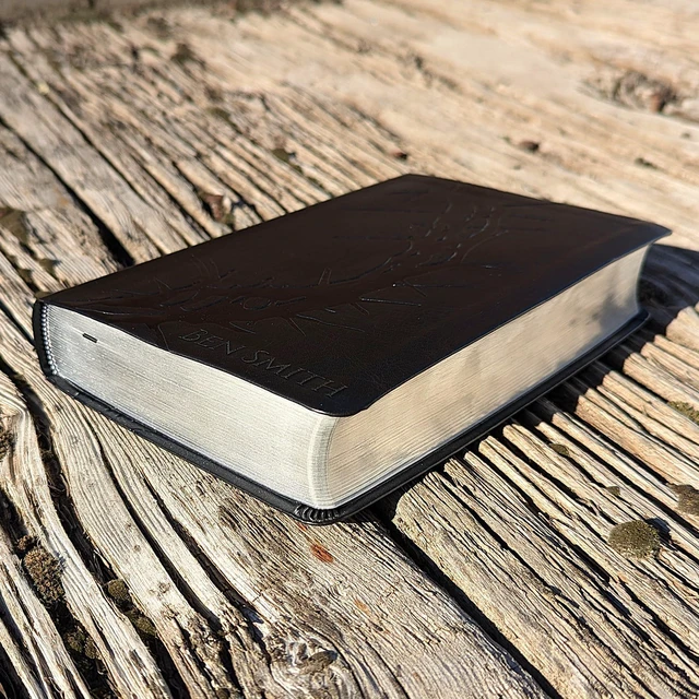 Alt view image 10 of 10 - Personalized KJV Large Print Personal Size Reference Bible | Custom Engraved Name with Crown of Thorns | Easy-to-read Study Bible | Christian Gift for Men, Women, and Kids (Personalized Name)
