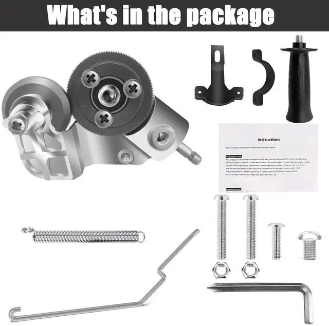 Alt view image 9 of 14 - Sheet Metal Cutter for Drill, Sheet Metal Cutter Drill Attachment | Metal Nibbler Drill Attachment, Electric Drill Metal Cutter Attachment for Cutting Iron, White Sheet, Steel, Copper, Aluminum