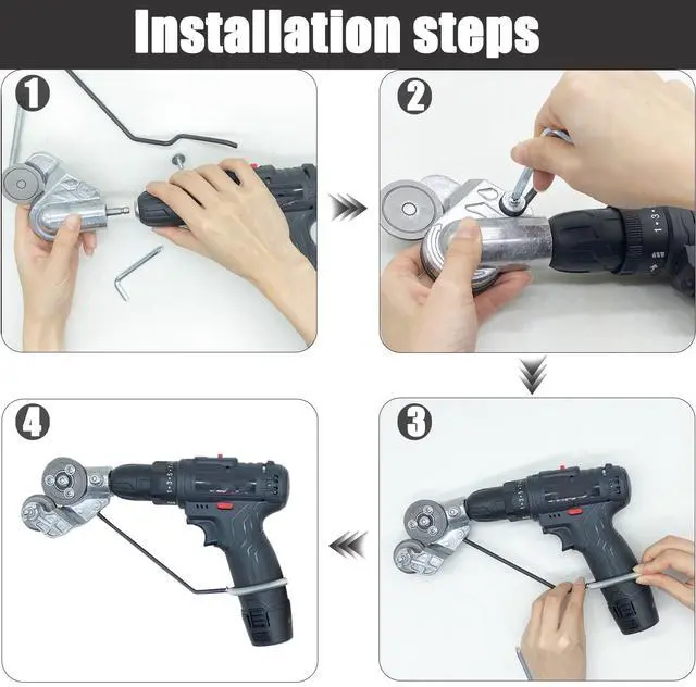 Alt view image 13 of 14 - Sheet Metal Cutter for Drill, Sheet Metal Cutter Drill Attachment | Metal Nibbler Drill Attachment, Electric Drill Metal Cutter Attachment for Cutting Iron, White Sheet, Steel, Copper, Aluminum