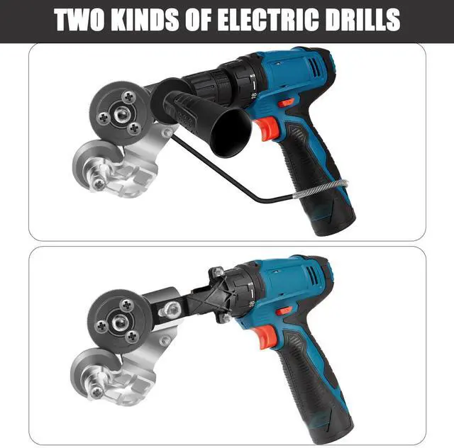 Alt view image 14 of 14 - Sheet Metal Cutter for Drill, Sheet Metal Cutter Drill Attachment | Metal Nibbler Drill Attachment, Electric Drill Metal Cutter Attachment for Cutting Iron, White Sheet, Steel, Copper, Aluminum