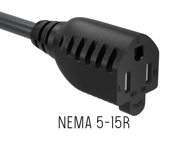 Alt view image 7 of 8 - Power Cord Splitter Cable, 2 NEMA 5-15R to 1 NEMA 5-15P - Splitter Cord, Y Power Cable, Power Cord Extension and Splitter (72 inches)