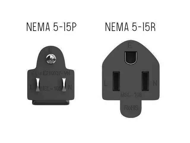 Alt view image 8 of 8 - Power Cord Splitter Cable, 2 NEMA 5-15R to 1 NEMA 5-15P - Splitter Cord, Y Power Cable, Power Cord Extension and Splitter (72 inches)