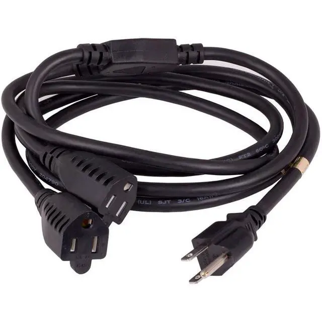 Alt view image 5 of 8 - Power Cord Splitter Cable, 2 NEMA 5-15R to 1 NEMA 5-15P - Splitter Cord, Y Power Cable, Power Cord Extension and Splitter (72 inches)