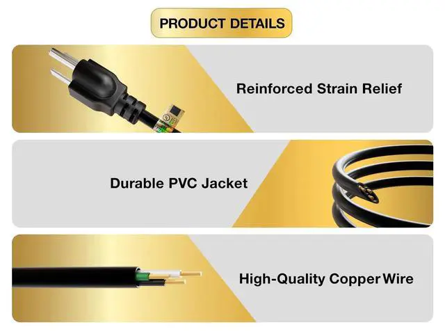 Alt view image 12 of 14 - Power Cord Splitter Cable, 2 NEMA 5-15R to 1 NEMA 5-15P - Splitter Cord, Y Power Cable, Power Cord Extension and Splitter (72 inches)