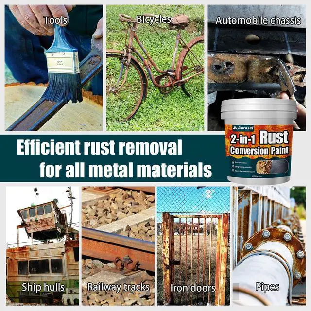 Alt view image 14 of 14 - 2-in-1 Rust Converter & Metal Primer, Stops Rust,Rust Inhibitor Paint for Metal, Rust Conversion Paint, Heat-Resistant Anti Rust Coating for Car, Marine, Industrial, Chassis, Long-Lasting (35 oz)