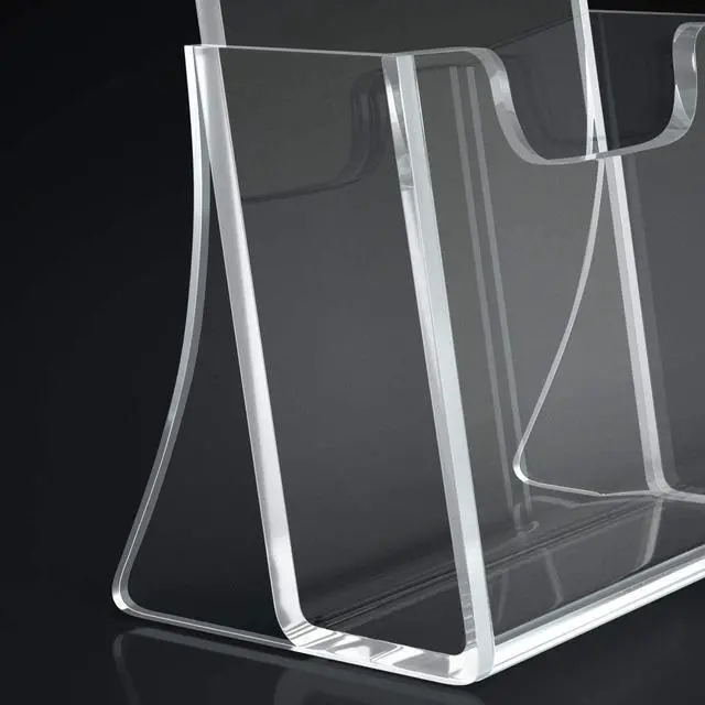 Alt view image 13 of 14 - Brochure Holder 8.5 x 11 inches, Acrylic Flyer Holder with 6 Pack, Plastic Stands for Displaying Magazines, Pamphlets, Literature, Brochures, Booklets, Menu