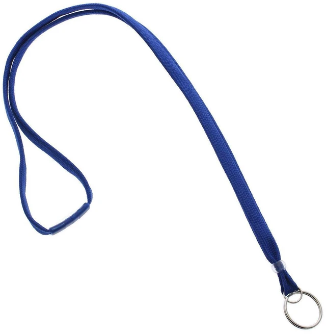 Alt view image 10 of 12 - Bulk 100 Pack - Heavy Duty Breakaway Lanyards for Keys and ID Badges with Key Chain Split Ring - Break-Away Clasp and Keychain Keyring/Badge Holder Attachment (Royal Blue)