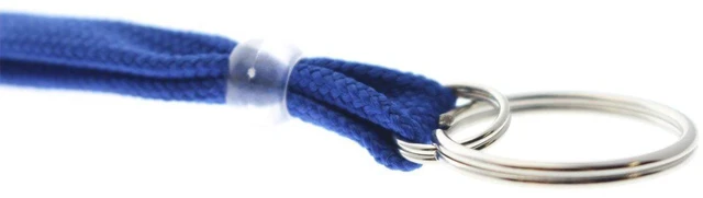 Alt view image 11 of 12 - Bulk 100 Pack - Heavy Duty Breakaway Lanyards for Keys and ID Badges with Key Chain Split Ring - Break-Away Clasp and Keychain Keyring/Badge Holder Attachment (Royal Blue)